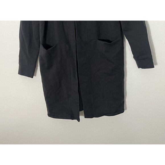 Zestt Organics Black Open Cardigan Size Small Pockets - Picture 3 of 14